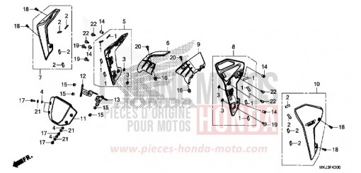 VISIERE DES INSTRUMENTS/BUSE CB1000RAJ de 2018